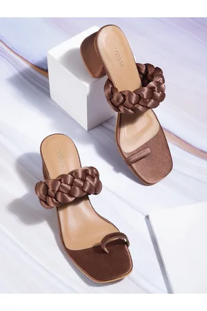 Corsica Women Block Sandals with Braided Strap