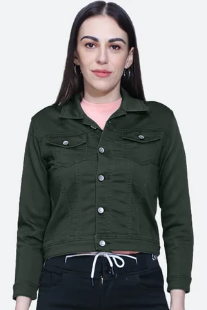 FCK-3 Spread Collar Lightweight Crop Denim Jacket