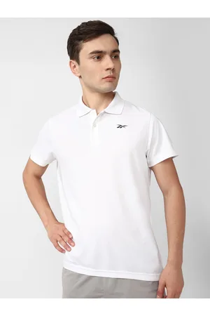 Reebok Power Mesh Brand Logo Printed Polo Collar T-Shirt