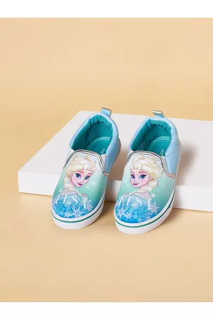 Pantaloons Girls Frozen Printed Comfort Insole Slip-On Sneakers