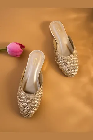 Inc 5 Women Rose Gold Embellished Mules