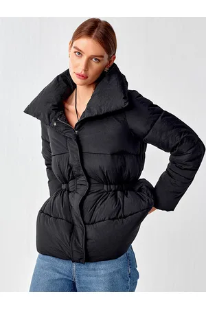 COVER STORY Lightweight Shawl Collar Longline Puffer Jacket