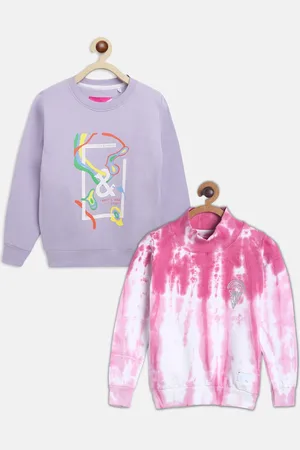 TALES & STORIES Girls Pack of 2 Round Neck Pullover Sweatshirts
