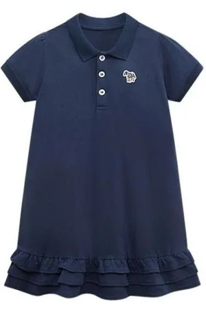 Stylecast Girls Cotton Shirt Collar Layered T-shirt Dress