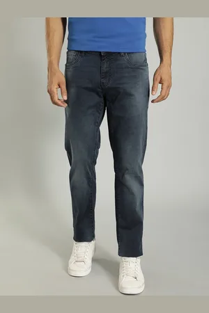 Indian Terrain Men Brooklyn Slim Fit Mid-Rise Dark Shade Clean Look Stretchable Jeans