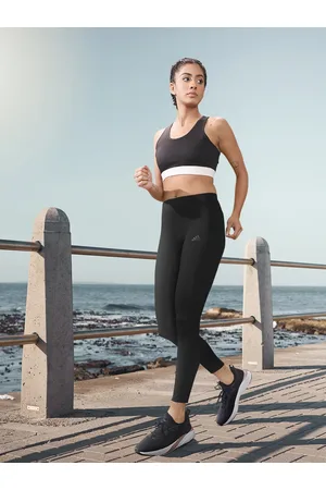 adidas Women Black Solid Running Sports Tights