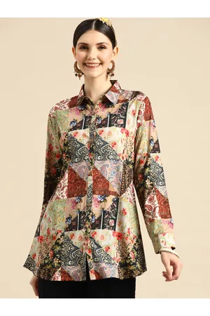 Sangria Women Multicoloured Classic Floral Printed Casual Shirt