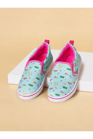 Pantaloons Girls Printed Textile Comfort Insole Slip-On Sneakers