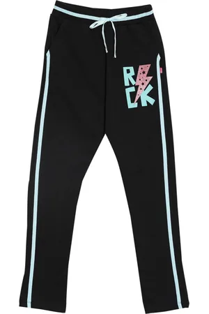 DIXCY SCOTT Girls Printed Mid-Rise Pure Cotton Track Pant