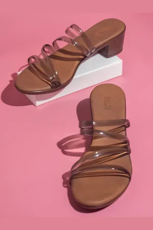 Inc 5 Women Tan & Black Block Heels