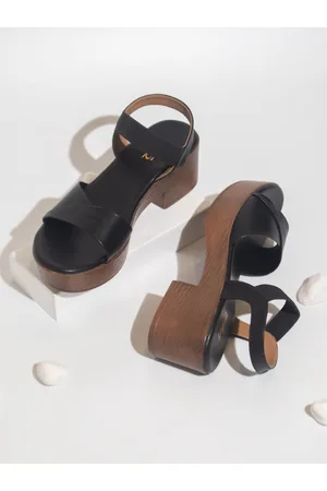 Inc 5 Women Black Platform Heels
