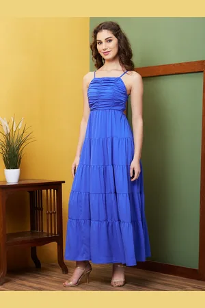 Globus Smocked Tiered Fit & Flare Maxi Party Dress