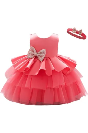 Stylecast Girls Fuchsia Layered Balloon Fit and Flare Mini Dress