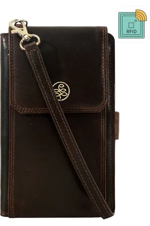 Eske Esk Aleksandra Women Brown Leather Two Fold Wallet