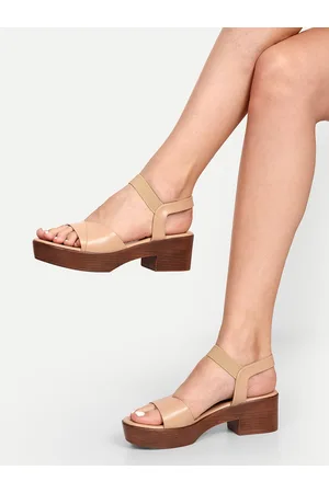 Inc 5 Women Beige & Brown Platform Heels
