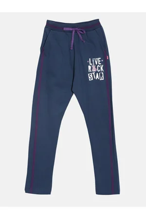 DIXCY SCOTT Girls Typography Printed Pure Cotton Track Pant
