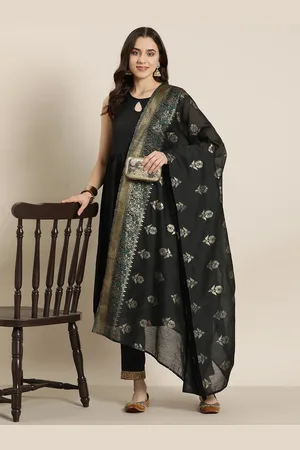 HERE&NOW Women Regular Kurta with Trousers & With Dupatta
