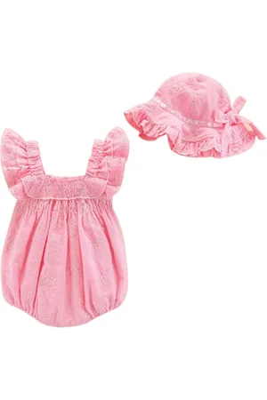 Stylecast Infant Girls Cotton Romper With Hat