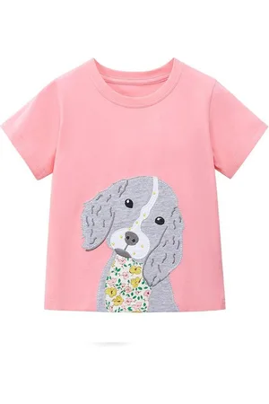 Stylecast Girls Pink Cotton Printed Regular Fit Round Neck T-shirt