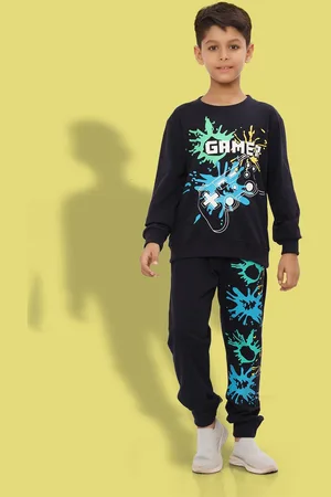 Ninos Dreams Boys Printed Pure Cotton T-shirt with Pyjamas