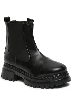 VALIOSAA Women Mid-Top Platform Heeled Chelsea Boots