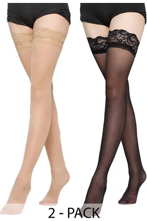 BAESD Pack Of 2 Self Design Sheer Stockings
