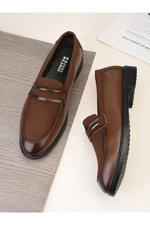 HERE&NOW Men Round Toe Slip-On Loafers