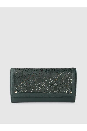 Lino Perros Women Laser Cut Detail Three Fold Wallet