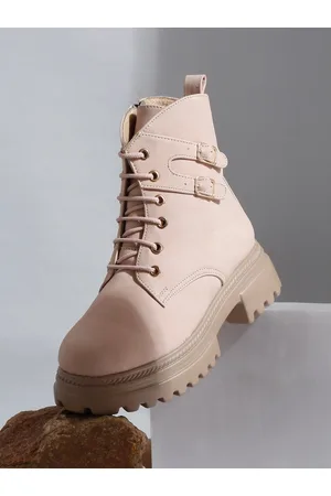VALIOSAA Women Heeled Buckle Detail Mid-Top Regular Boots