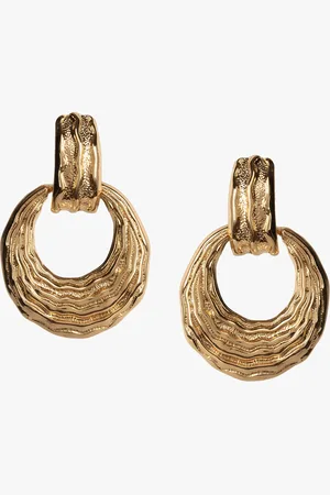 Kazo Gold-Plated Contemporary Drop Earrings