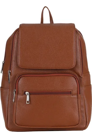 Mast & Harbour Women Tan PU Backpack - Up to 15 inch