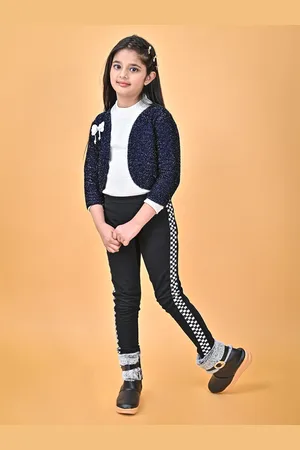 BAESD Girls Embellished Modal Crop Shrug