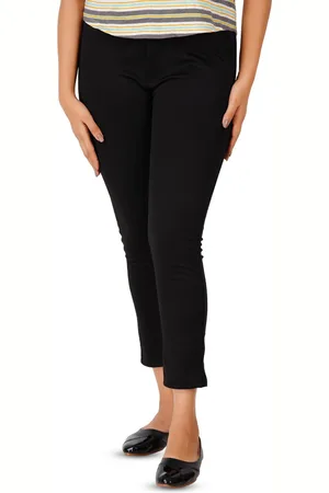 BAESD Women Smart Skinny Fit Mid-Rise Cropped Trouser