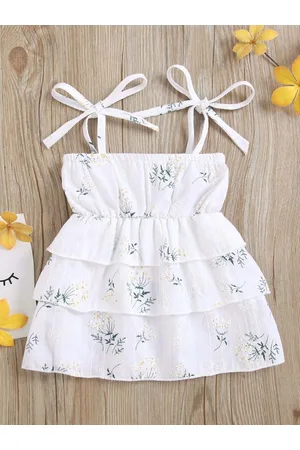 Stylecast Girl Shoulder Straps Floral Print Peplum Midi Dress