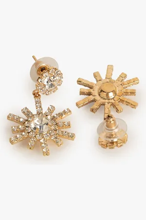 Kazo Gold-Plated Contemporary Drop Earrings