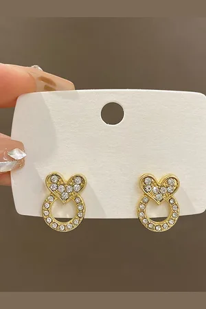 FIMBUL Gold-Plated Geometric Stud Earrings