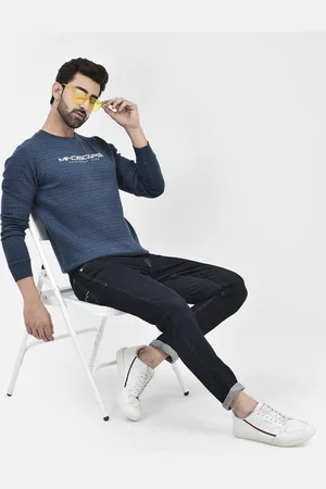 Crimsoune Club Checked Round Neck Pullover