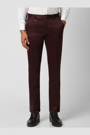 V Dot Men Skinny Fit Formal Trousers