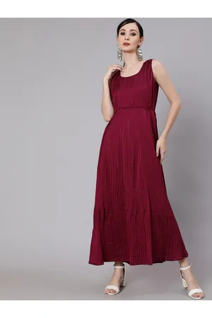 Anouk Round Neck Pleated Maxi Dress