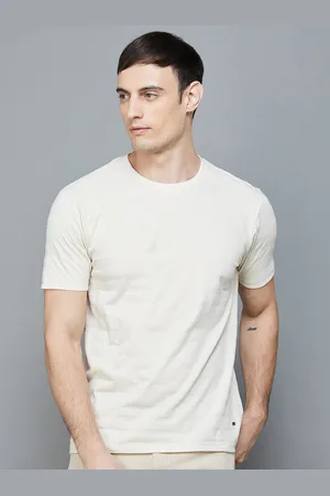 Lifestyle Regular Fit Striped Round Neck Cotton Casual T-Shirt