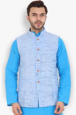 Latest Chikan Garments Self Design Mandarin Collar Nehru Jacket