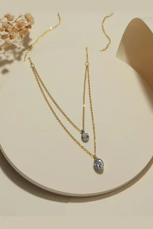 Jazz and Sizzle Gold-Plated Cubic Zirconia-Studded Layered Necklace