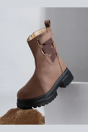 VALIOSAA Women Mid Top Platform Heeled Regular Boots