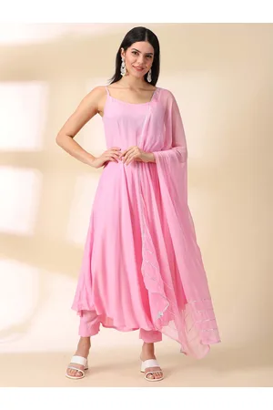 DIVINATION Women Shoulder Strap Empire Kurta with Trousers & With Dupatta