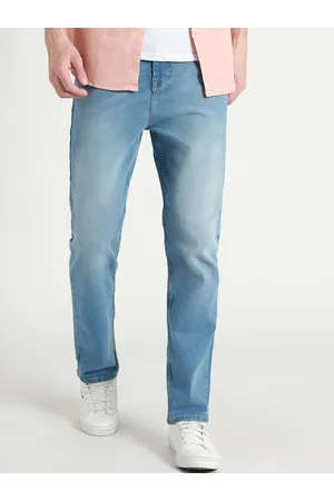 Dennis Lingo Men Straight Fit Light Fade Clean Look Cotton Stretchable Jeans