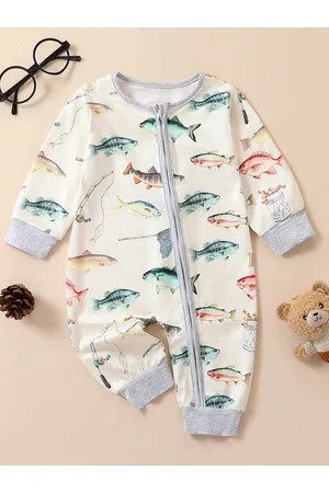 Stylecast Girls Conversational Printed Cotton Rompers