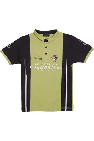V-Mart Boys Colourblocked Polo Collar T-shirt