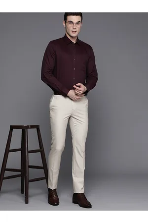 Buy Raymond Black Contemporary Fit Solid Trousers for Men Online @ Tata CLiQ