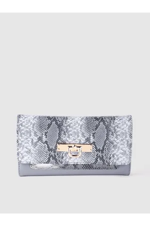 Lino Perros Women Snakeskin Print Three Fold Wallet