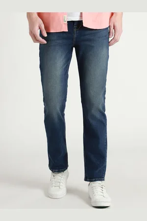 Dennis Lingo Men Straight Fit Light Fade Clean Look Cotton Jeans